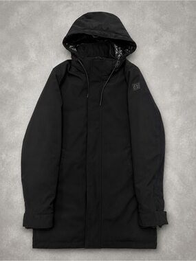 Moose Knuckles Black Hooded Puffer Coat